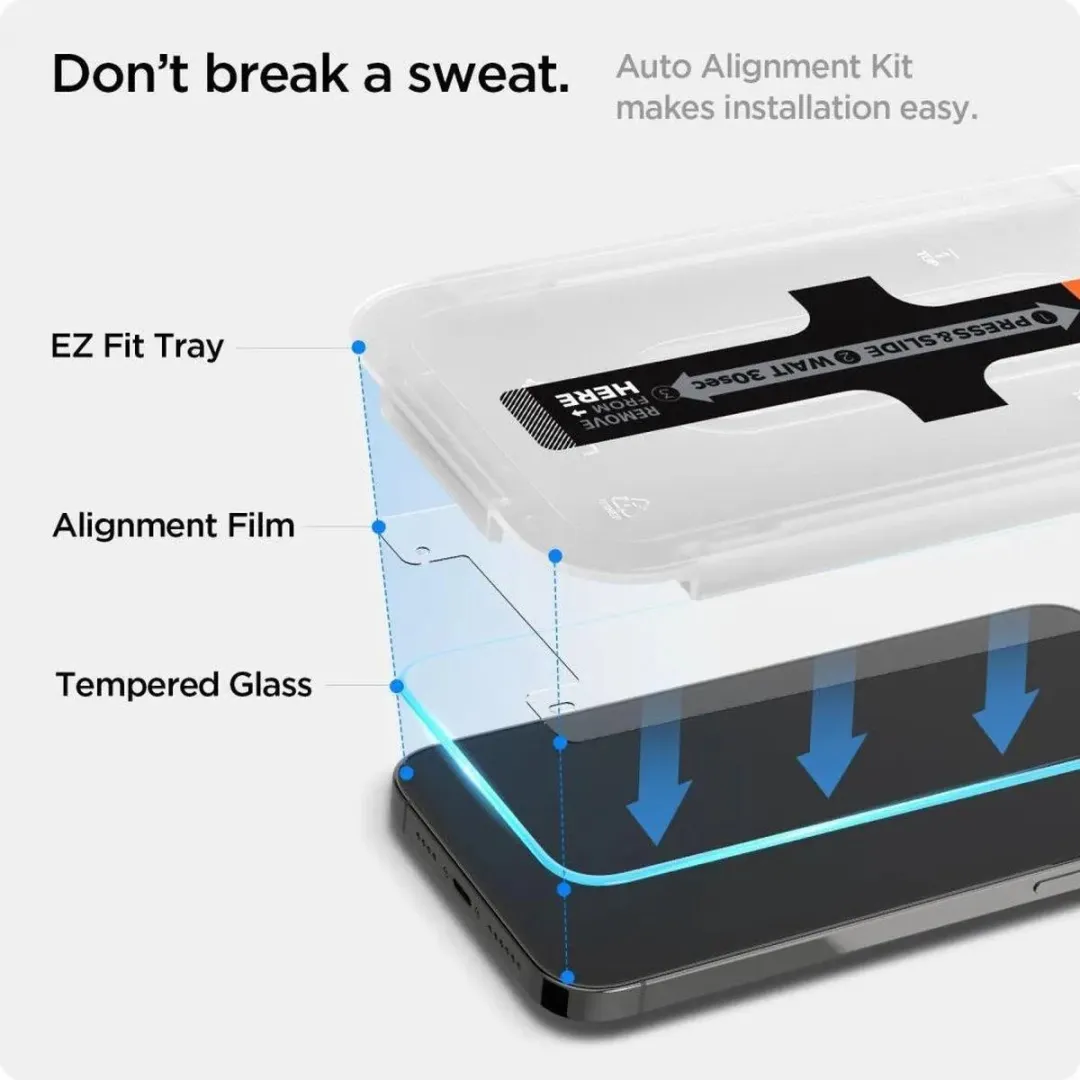 Spigen EZ Fit Glas Screenprotector iPhone 16e - Transparant