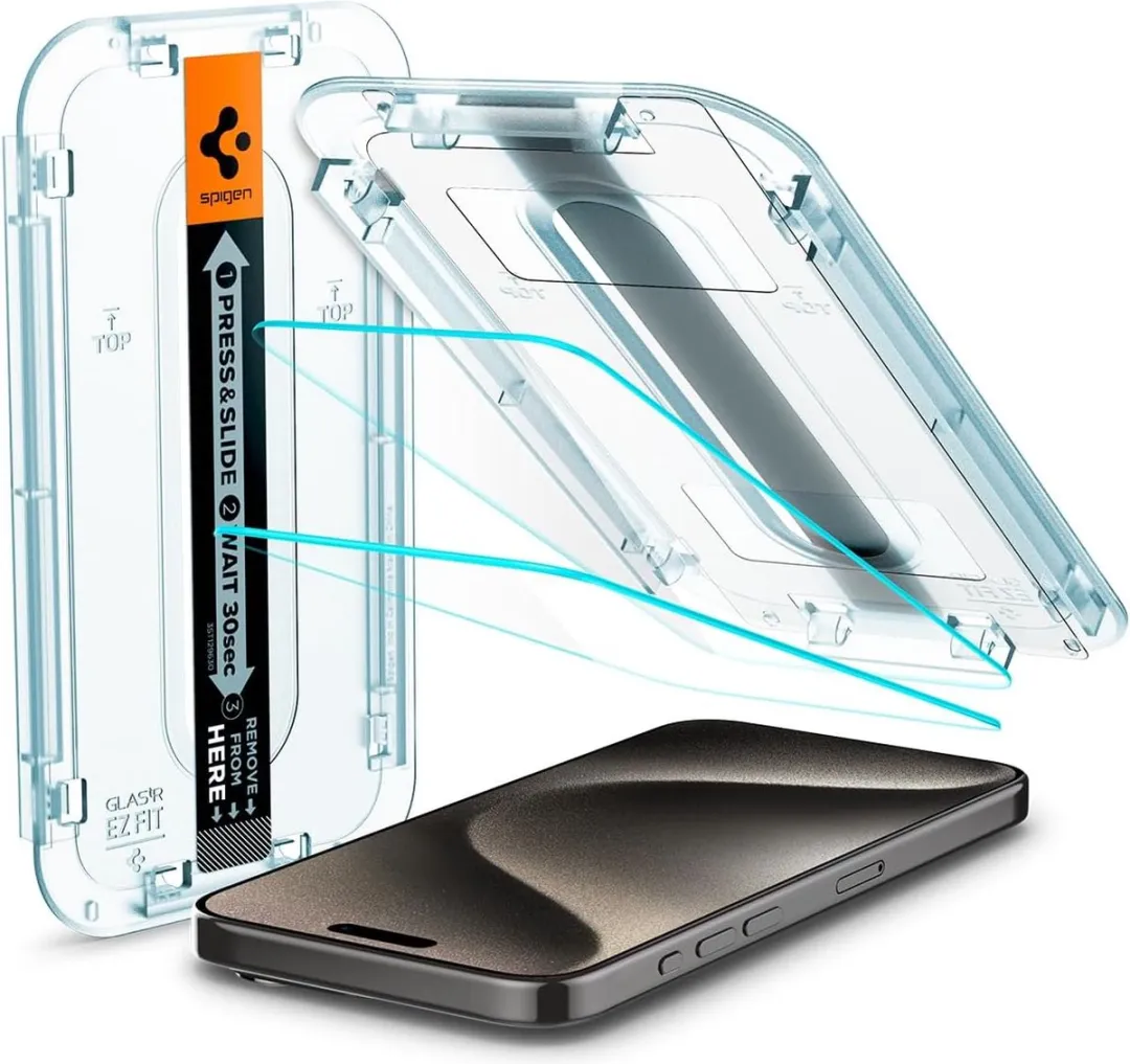Spigen Glas.tR EZ Fit iPhone 15 Pro Max Screenprotector