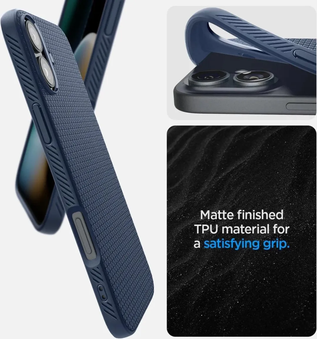 Spigen Liquid Air Back Cover iPhone 16 - Blauw