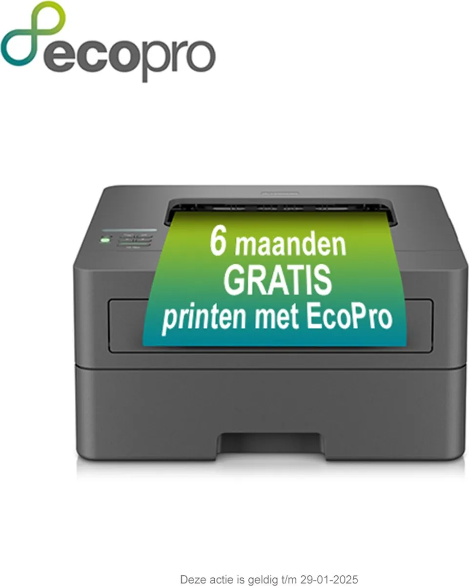 Brother HL-L2400DWE Laserprinter - A4 - 250 Vel - Zwart