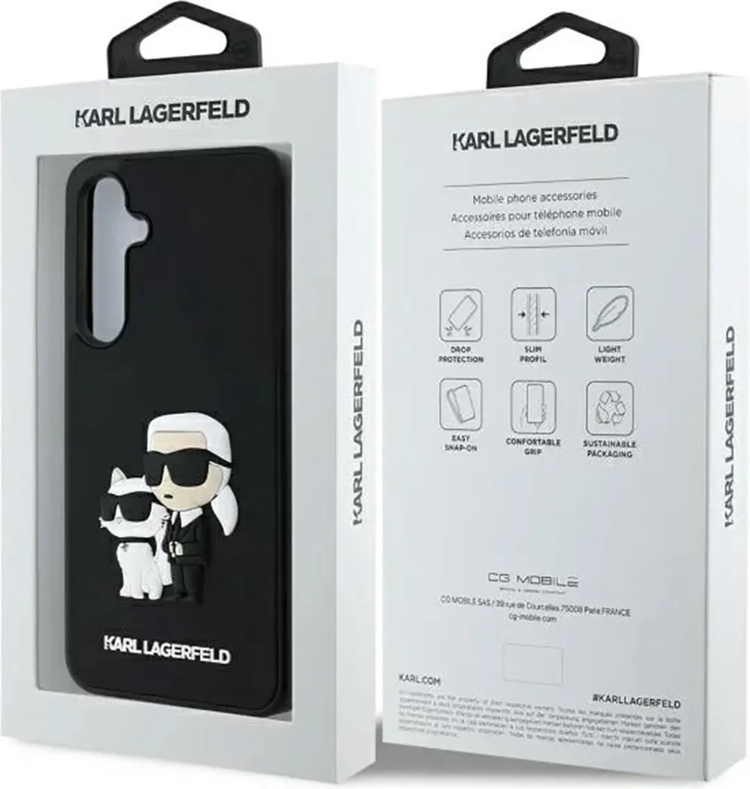 Karl Lagerfeld Backcase Hoesje Samsung Galaxy S24 FE - Zwart