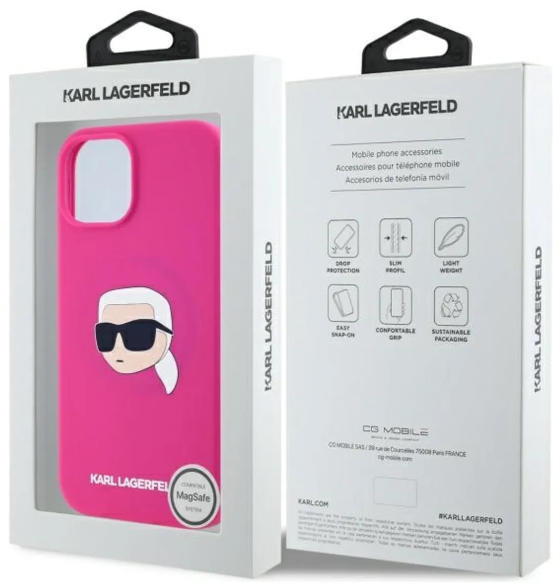 Karl Lagerfeld Hoesje iPhone 15 6.1 Siliconen - Transparent - afbeelding 6 van 6