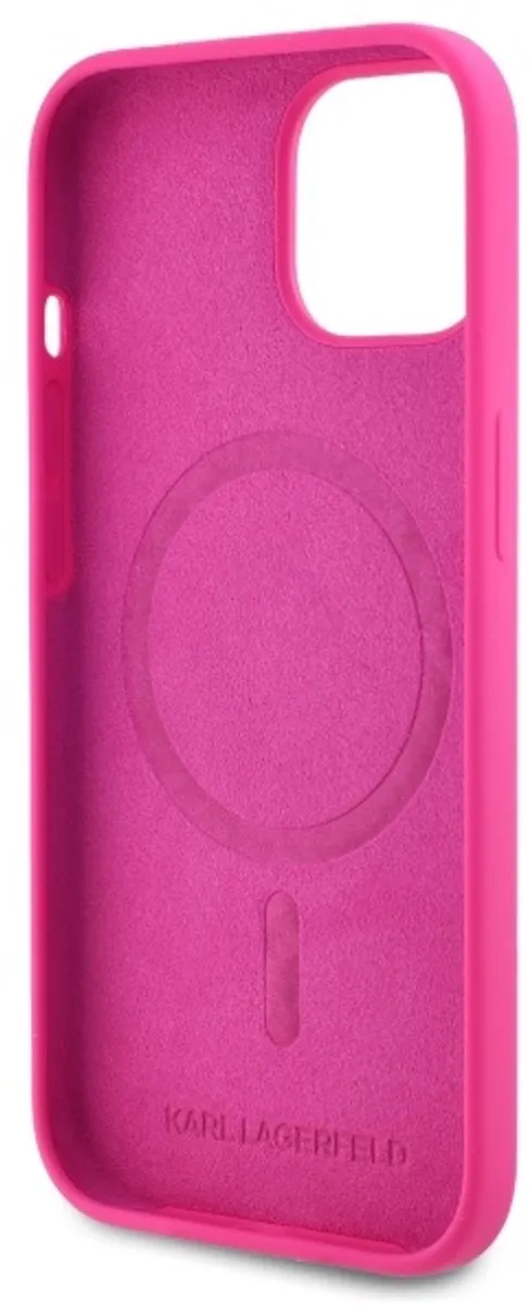 Karl Lagerfeld Hoesje iPhone 15 6.1 Siliconen - Transparent