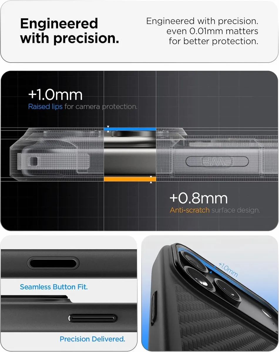 Spigen Enzo Aramid MagFit IL3JP5EZA Hoesje - iPhone 17 Pro Max - Zwart