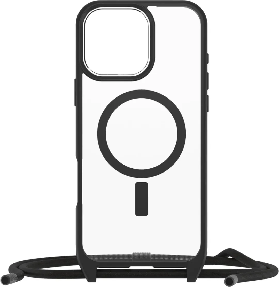 OtterBox Necklace Back Cover Hoesje iPhone 16 Pro Max - Transparant Zwart