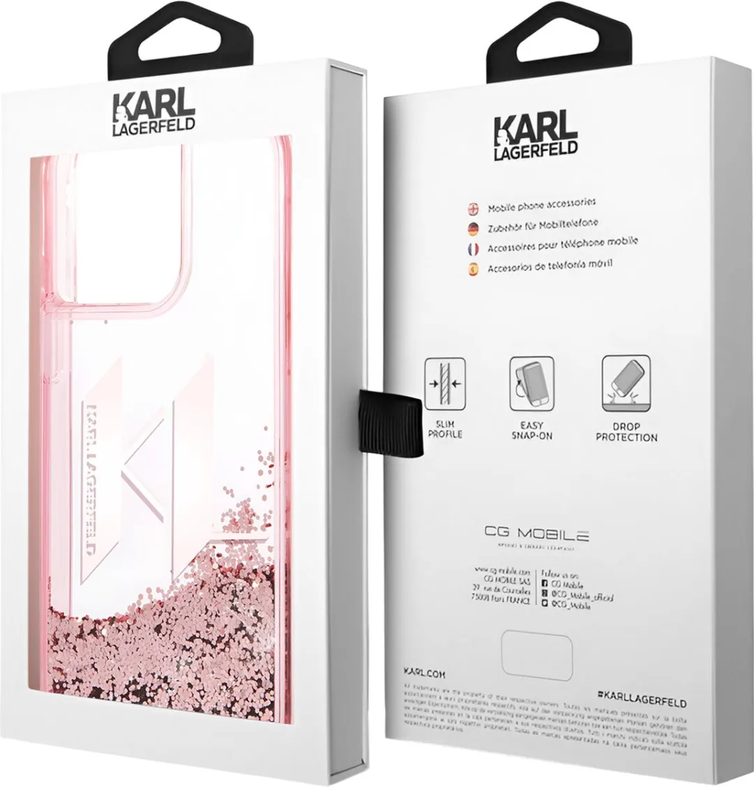 Karl Lagerfeld iPhone 14 Pro Max Hoesje Roze H5674