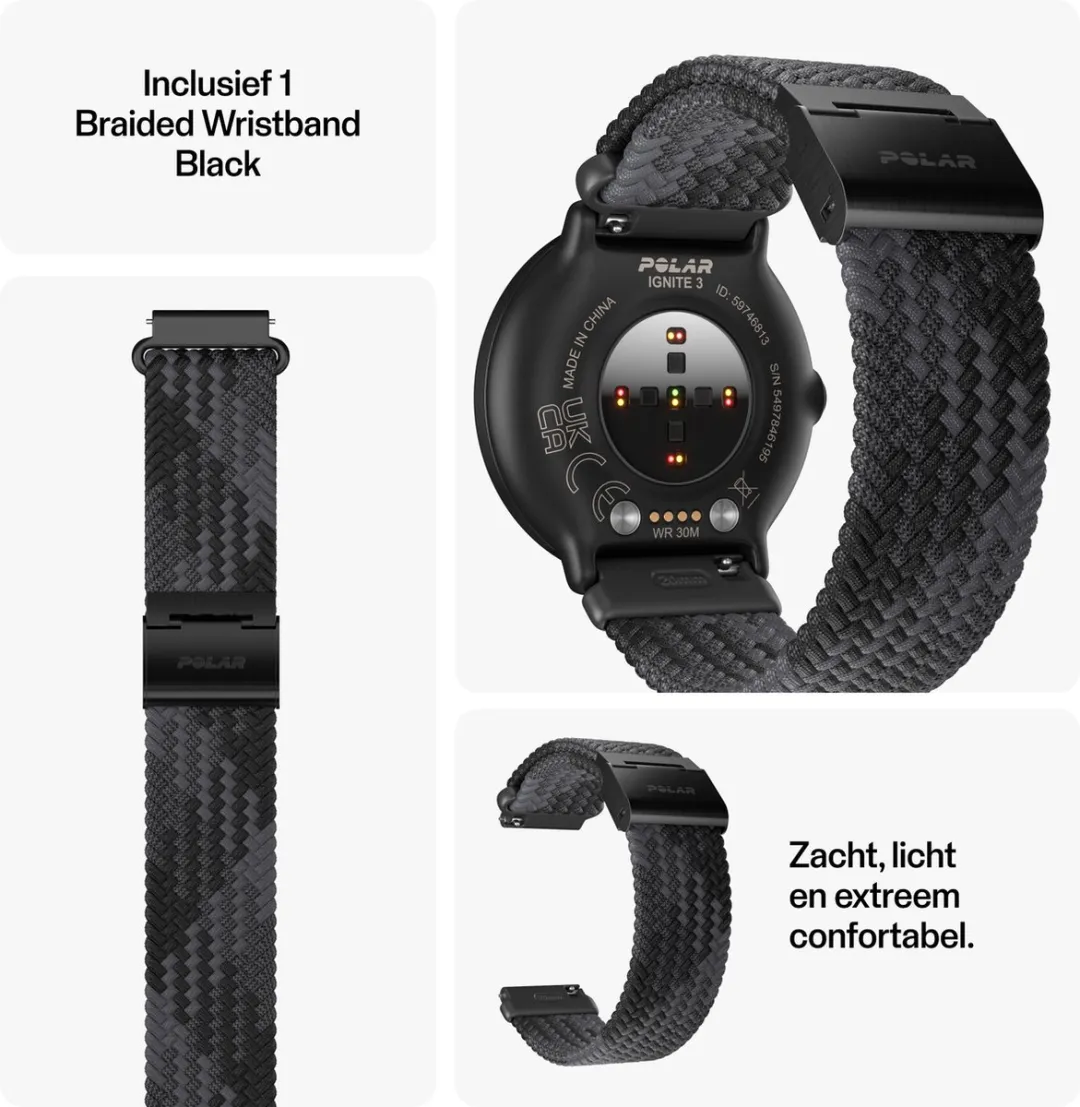 Polar Ignite 3 Smartwatch - 43mm - Zwart