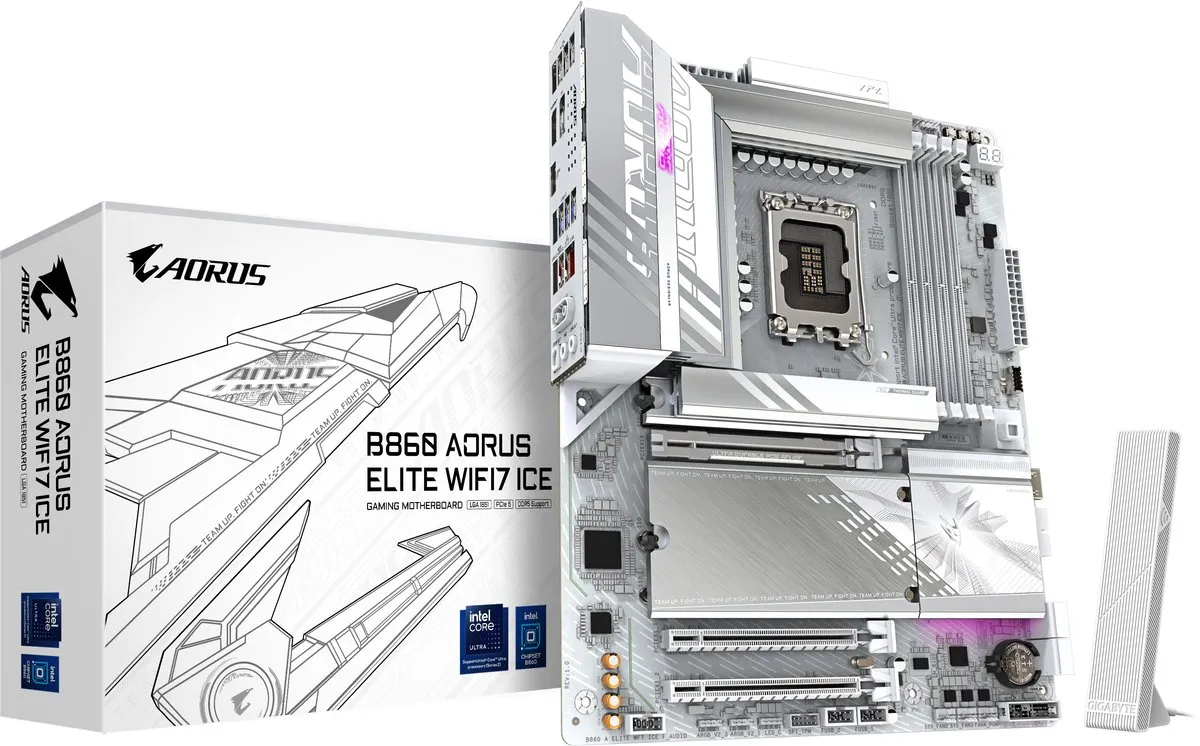 Gigabyte B860 Aorus Elite Wifi7 Ice - Moederbord ATX