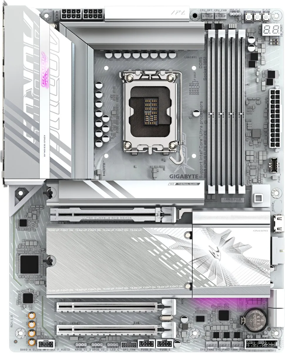 Gigabyte B860 Aorus Elite Wifi7 Ice - Moederbord ATX