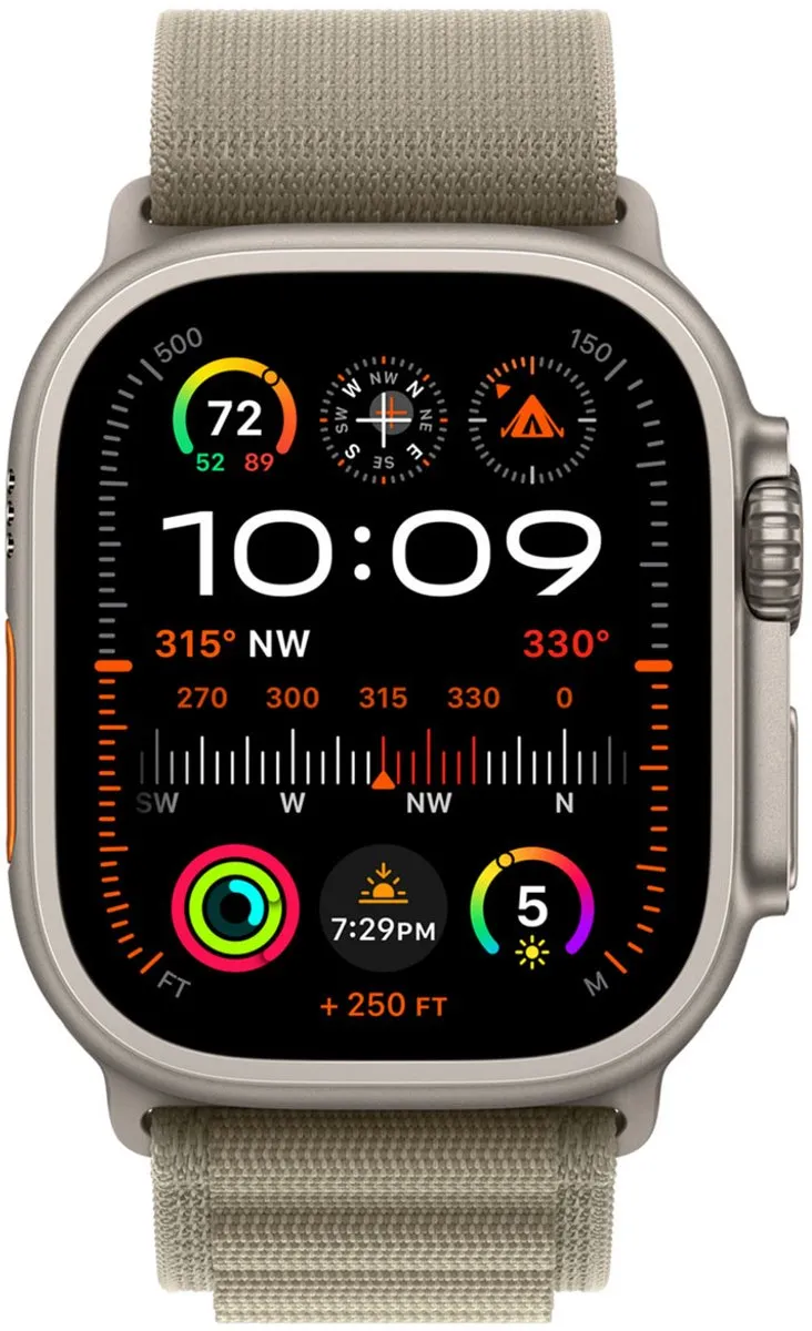 Apple Watch Alpine Loop Band - 49mm - Olijfgroen