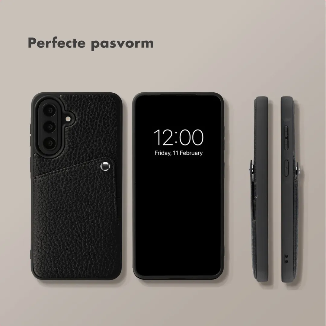 Selencia Hoesje Samsung Galaxy A37 - 2 Pasjes - Zwart