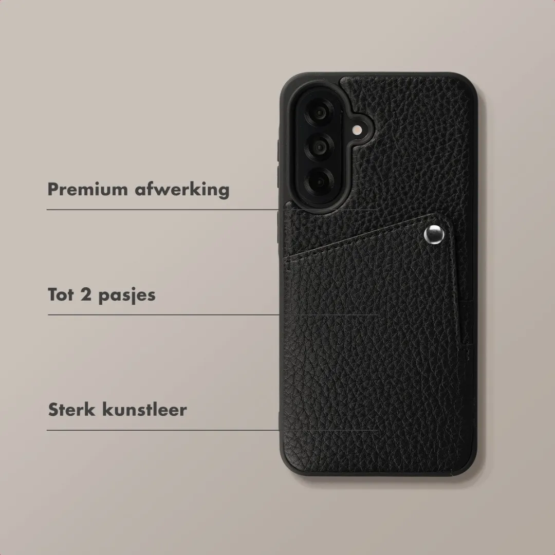 Selencia Hoesje Samsung Galaxy A37 - 2 Pasjes - Zwart