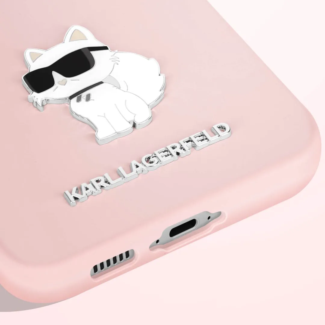 Karl Lagerfeld Choupette Siliconen Hoesje - Roze - MPN 3666339218690