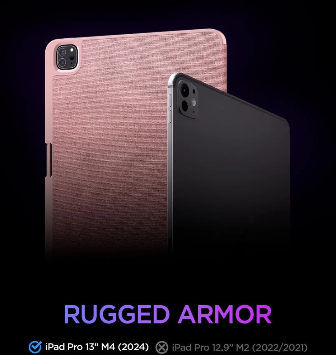Spigen Urban Fit Book Case Hoesje iPad Pro 13" M4 - Roze