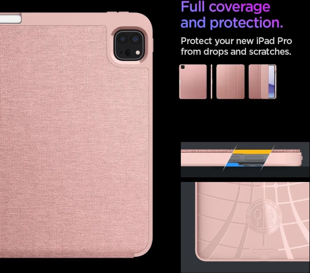 Spigen Urban Fit Book Case Hoesje iPad Pro 13" M4 - Roze