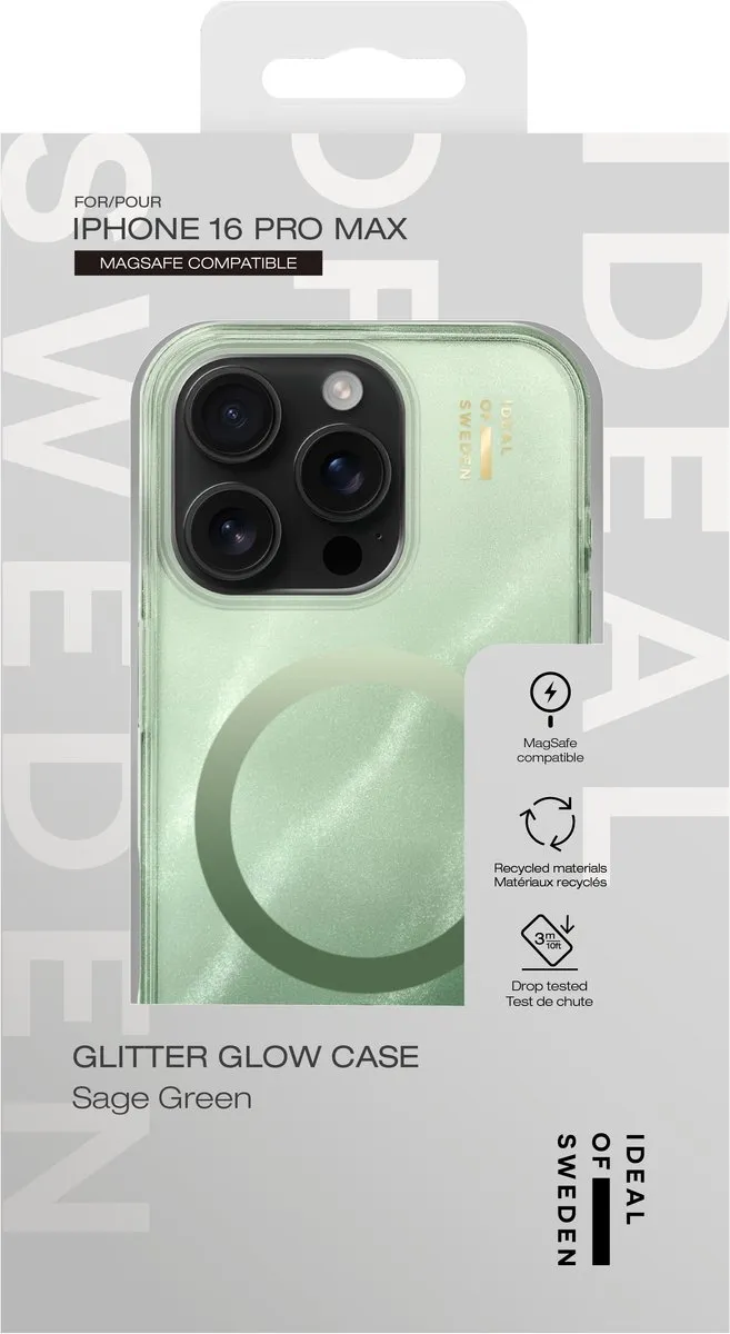 iDeal of Sweden Clear Case iPhone 16 Pro Max - Sage Green - MagSafe