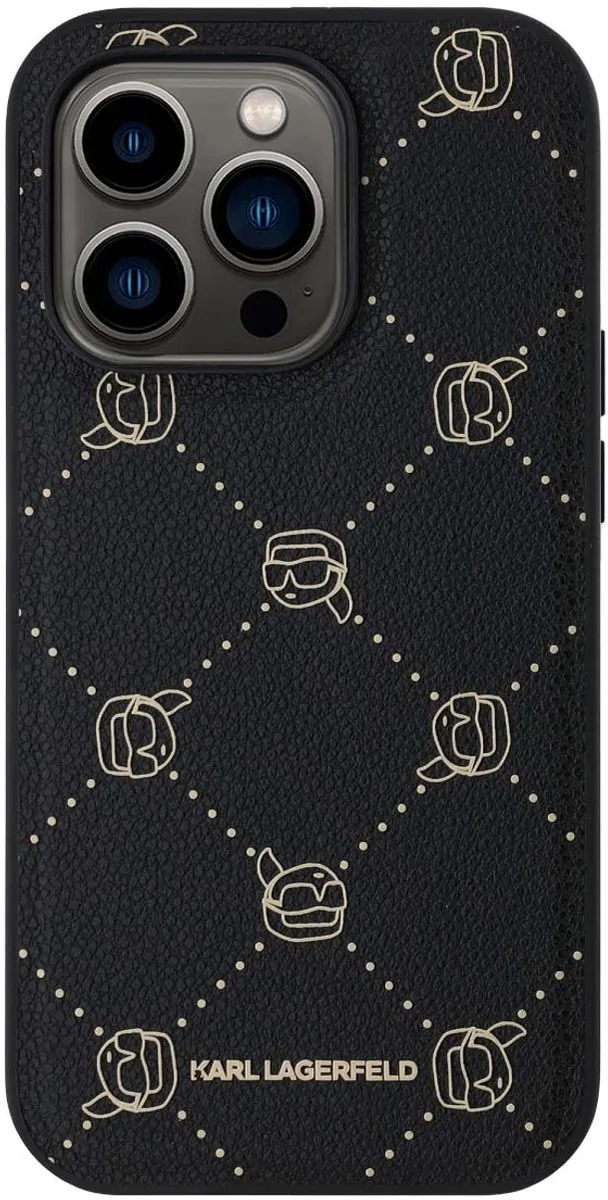Karl Lagerfeld KLHMP14XPGKHPHK Back Cover - iPhone 14 Pro Max - Zwart