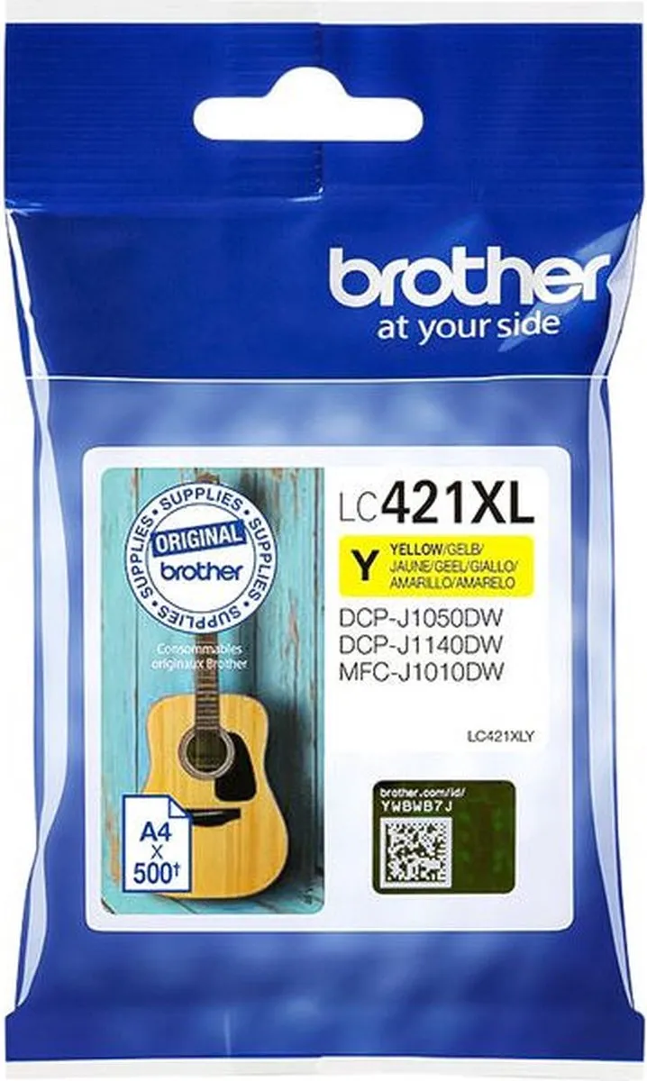 Brother LC-421XLY Inktcartridge Geel - 500 pagina's