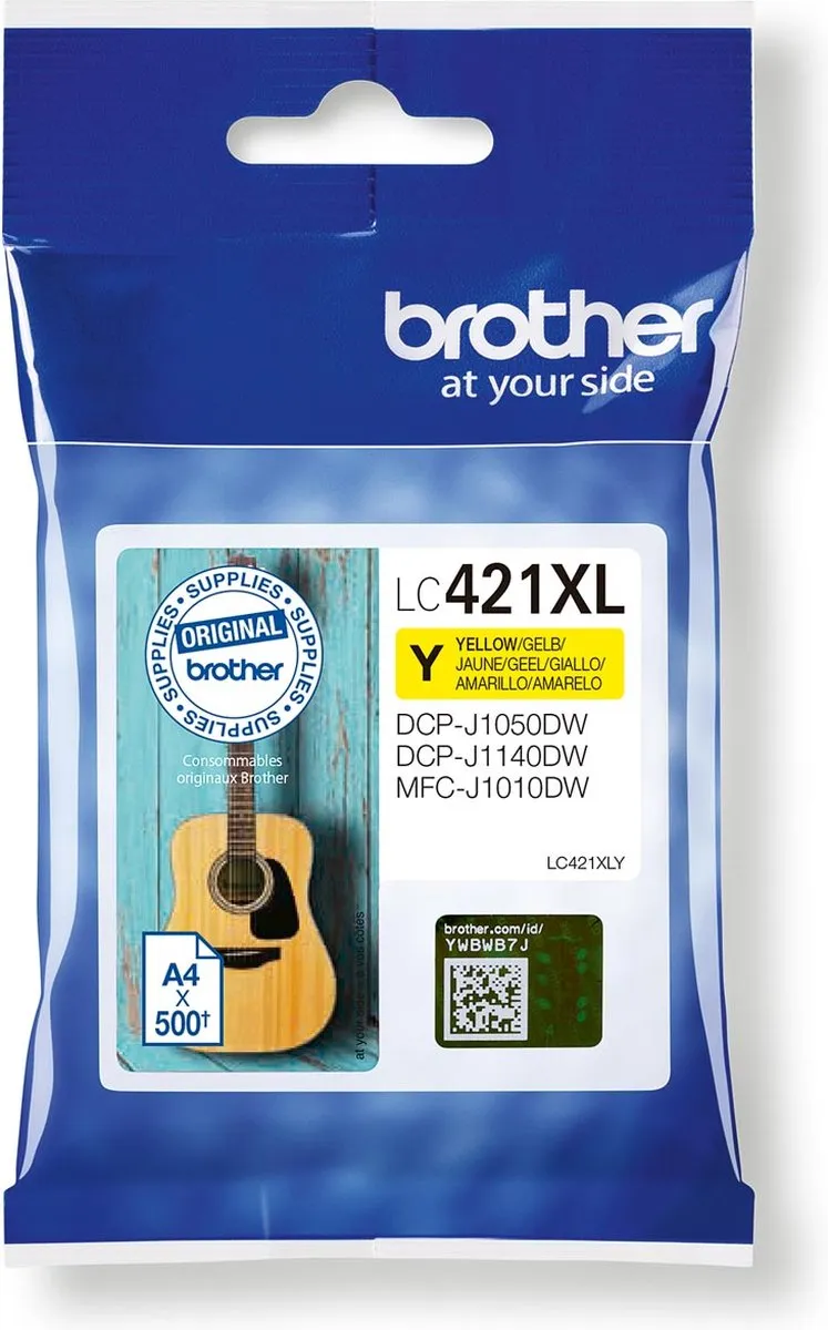 Brother LC-421XLY Inktcartridge Geel