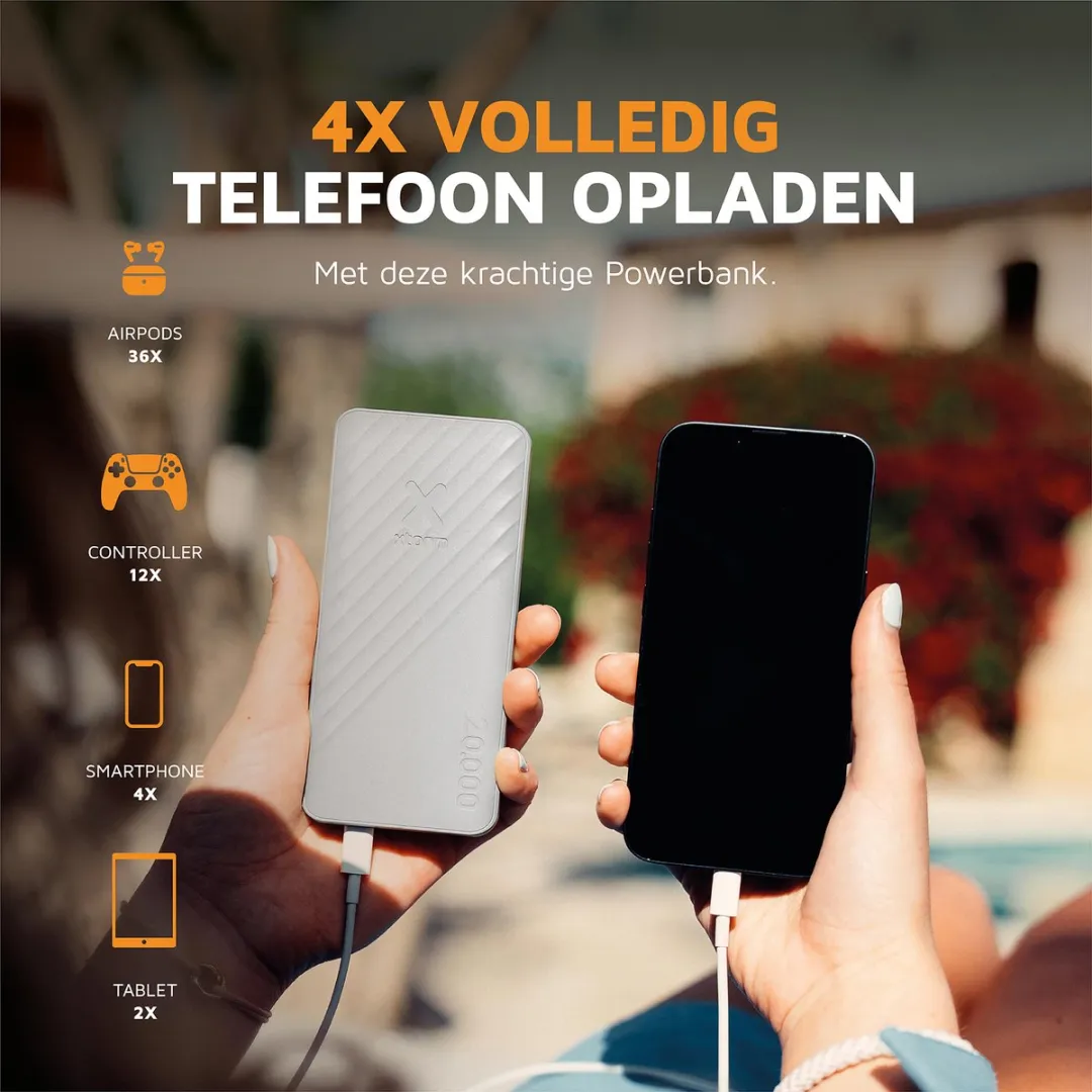 Xtorm Go2 Powerbank XG2200 20.000mAh - USB-A & USB-C - Wit