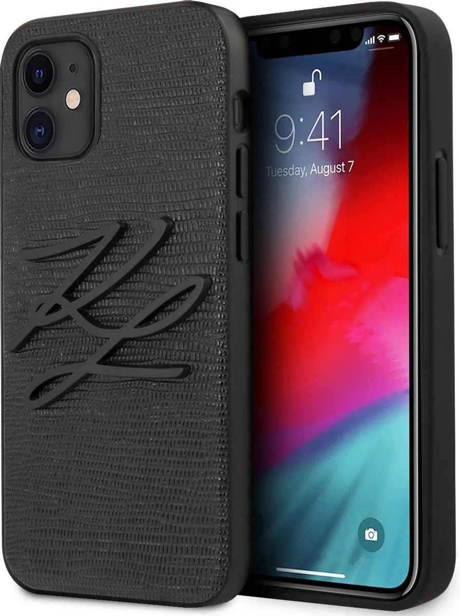 Karl Lagerfeld Lizard Signature iPhone 12 Mini Hoesje