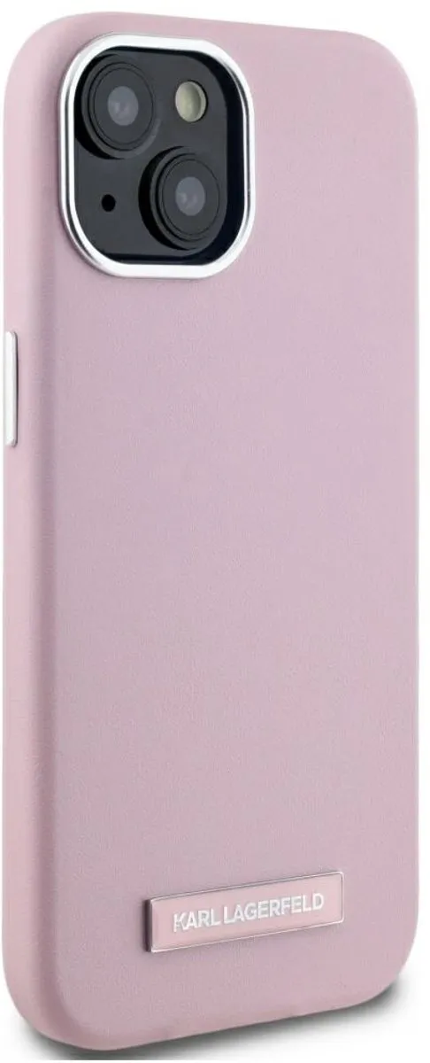 Karl Lagerfeld iPhone 15 Hoesje Magsafe Metaal Transparent
