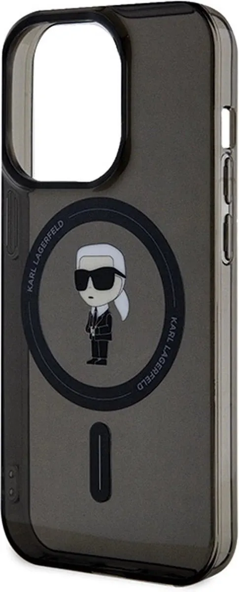 Karl Lagerfeld IML Ikonik MagSafe Hoesje iPhone 14 Pro - Zwart