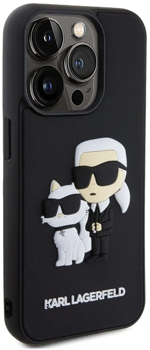 Karl Lagerfeld Karl Choupette 3D Case iPhone 13 Pro KLHCP13L3DRKCNK - Zwart