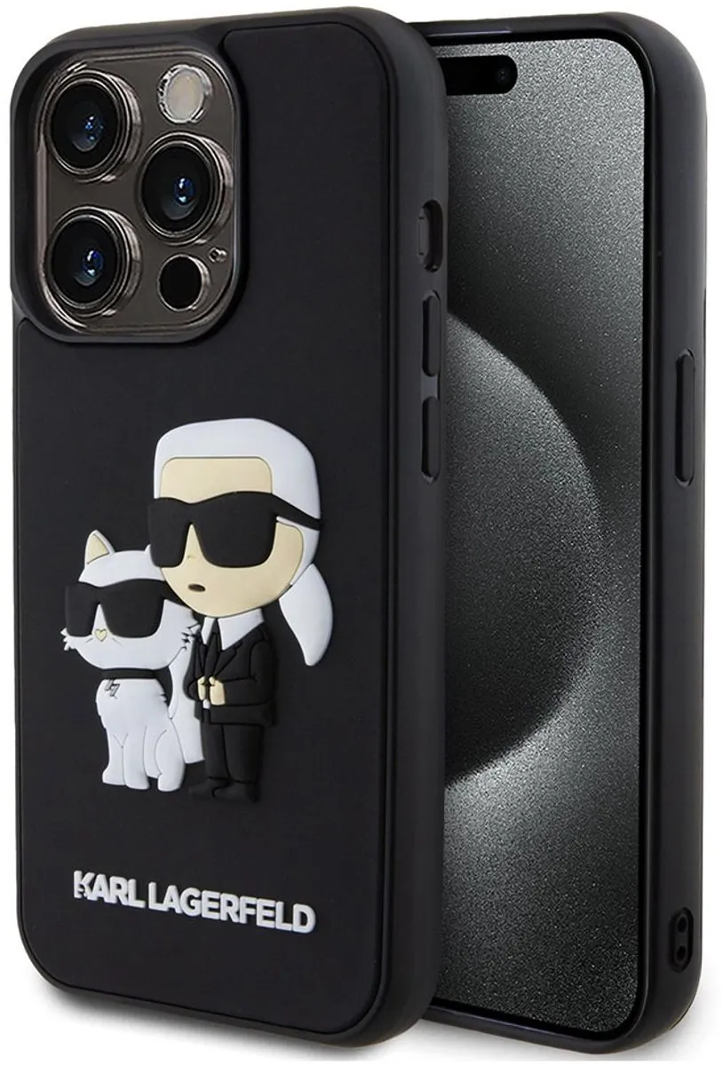 Karl Lagerfeld Karl Choupette 3D Case iPhone 13 Pro KLHCP13L3DRKCNK - Zwart