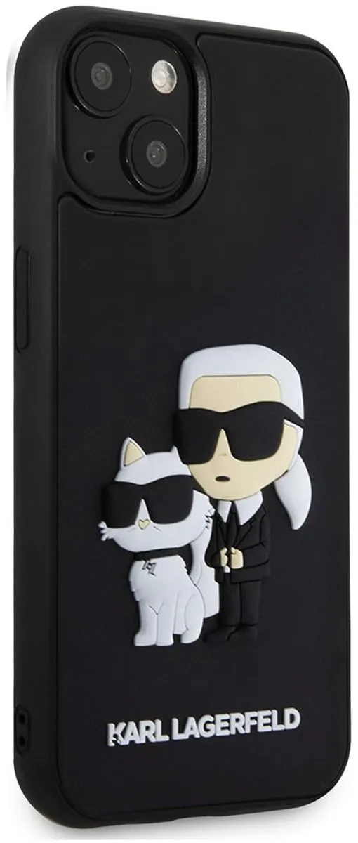 Karl Lagerfeld Karl Choupette 3D Hoesje iPhone 13 - Zwart