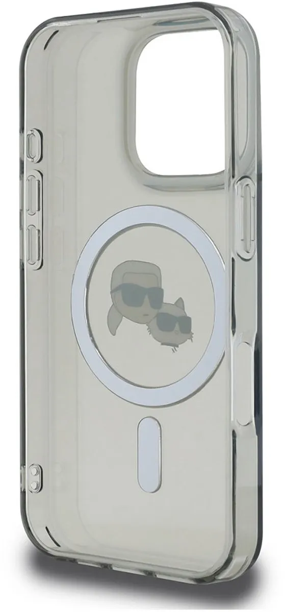 Karl Lagerfeld KLHMP16LHLSKCK Beschermhoes iPhone 16 Pro - Doorzichtig zwart