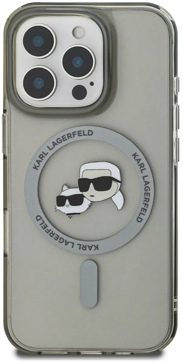 Karl Lagerfeld KLHMP16LHLSKCK Beschermhoes iPhone 16 Pro - Doorzichtig zwart