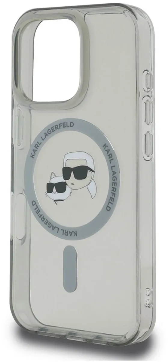 Karl Lagerfeld KLHMP16LHLSKCK Beschermhoes iPhone 16 Pro - Doorzichtig zwart