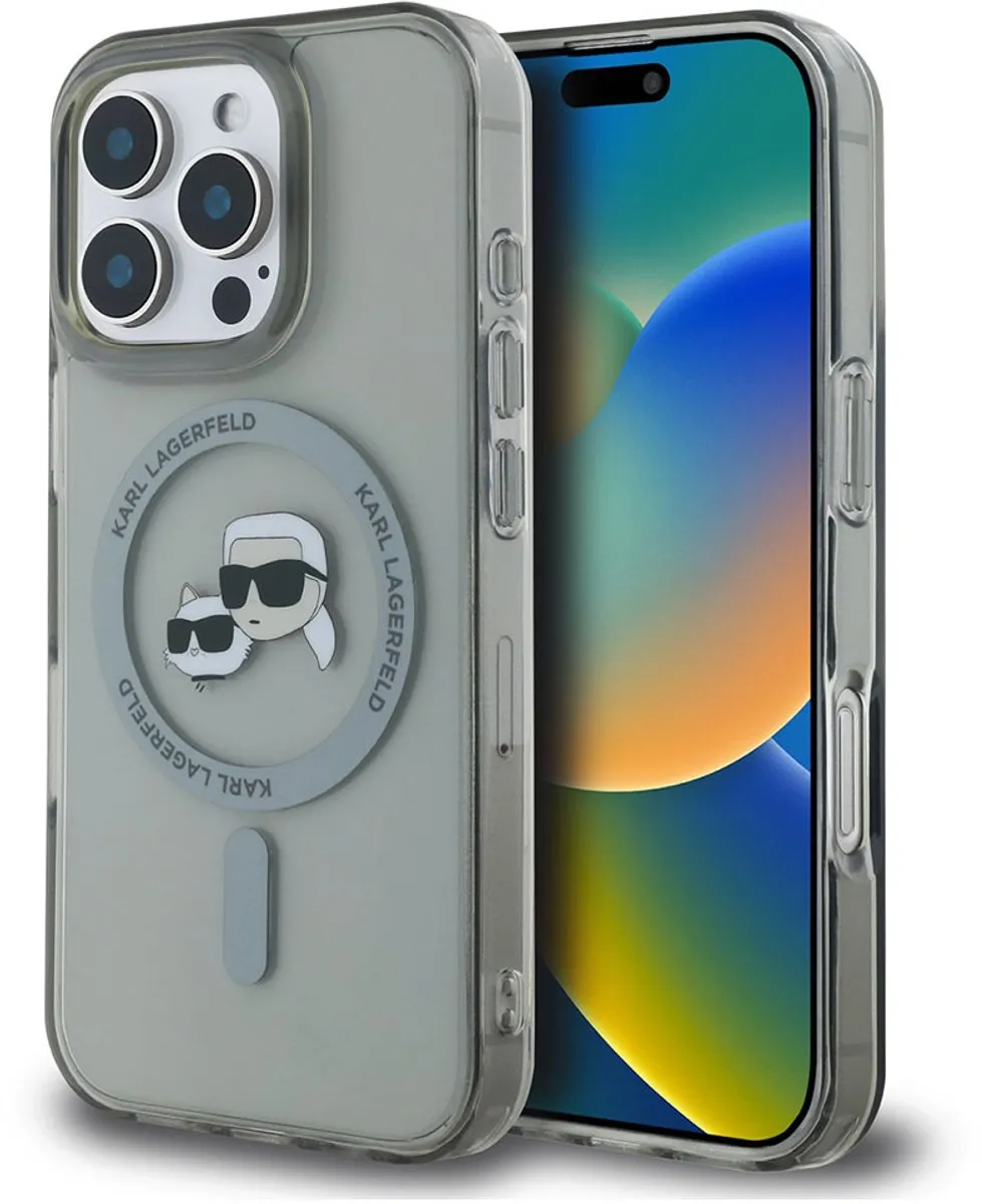 Karl Lagerfeld KLHMP16LHLSKCK Beschermhoes iPhone 16 Pro - Doorzichtig zwart