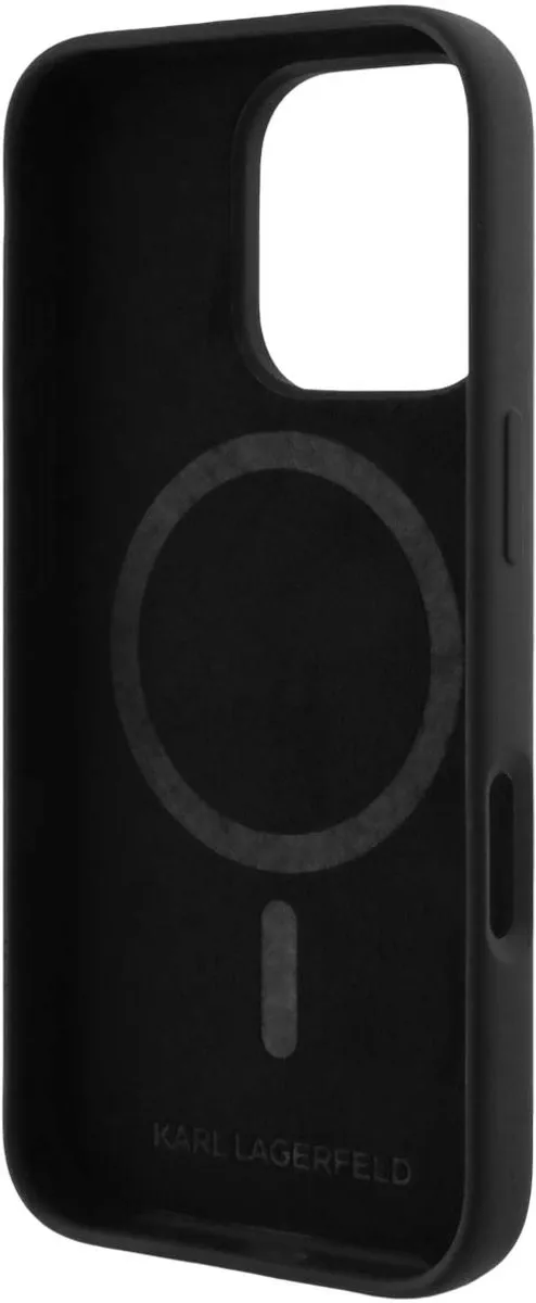 Karl Lagerfeld Hoesje iPhone 16 Pro Max MagSafe - Zwart