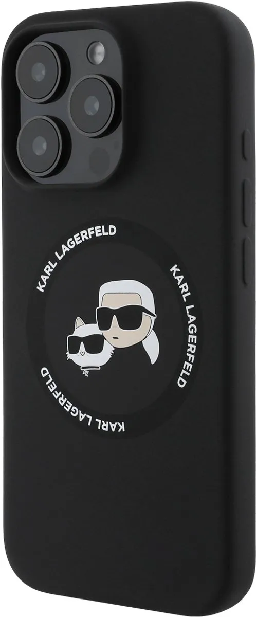 Karl Lagerfeld Hoesje iPhone 16 Pro Max MagSafe - Zwart