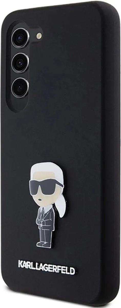 Karl Lagerfeld Ikonik Metal Pin Hoesje - Samsung Galaxy S24+ - Zwart