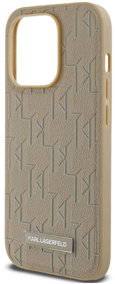 Karl Lagerfeld Beschermhoes iPhone 14 Pro MagSafe Beige