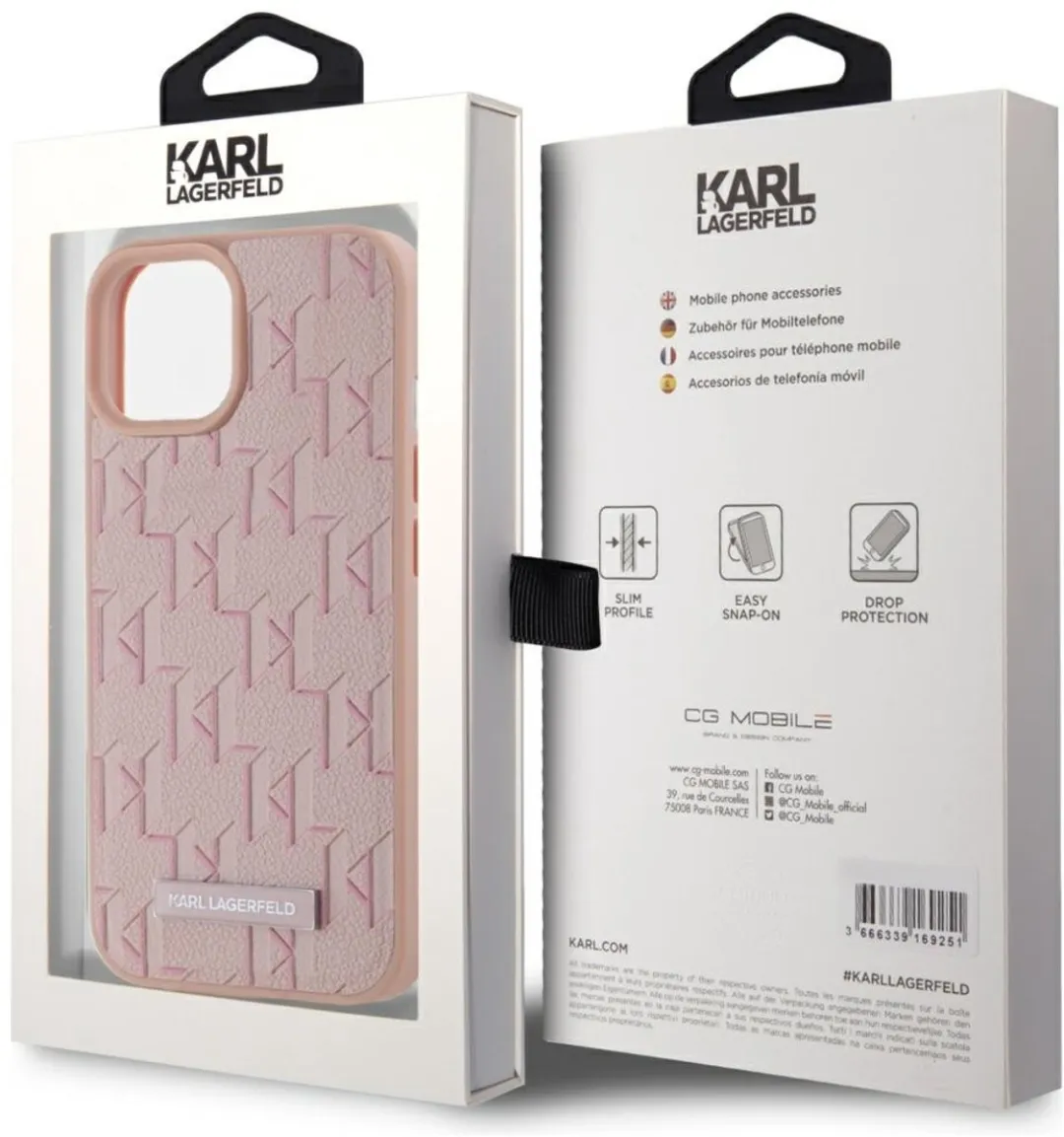 Karl Lagerfeld Lederen Hoesje iPhone 15 Pro - Transparent