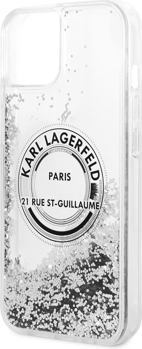 Karl Lagerfeld iPhone 14 Hoesje - Effen Zilver