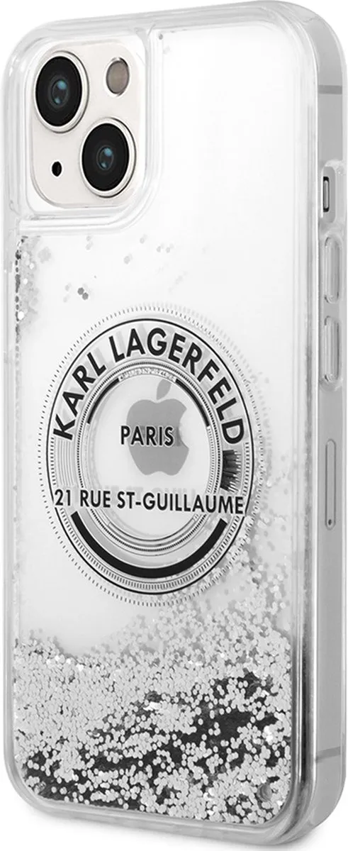 Karl Lagerfeld iPhone 14 Hoesje - Effen Zilver