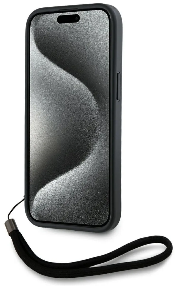 Karl Lagerfeld Saffiano Hoesje iPhone 15 - Zwart - afbeelding 6 van 6
