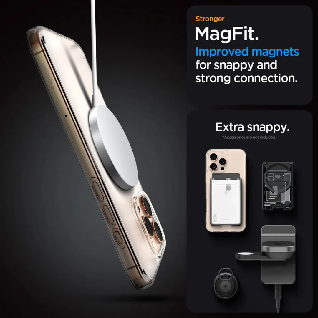 Spigen Ultra Hybrid MagFit ACS08133 Hoesje - iPhone 16 Pro - Transparant