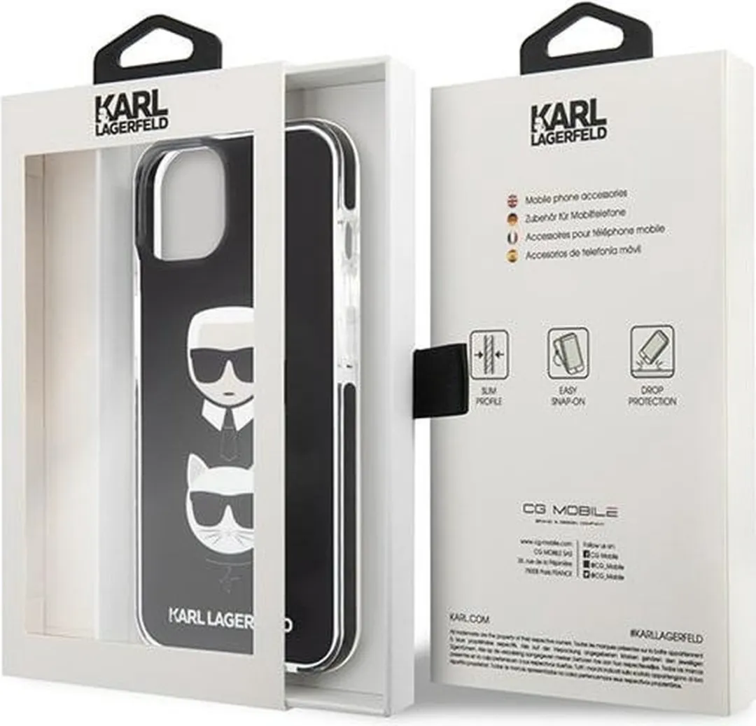 Karl Lagerfeld KLHCP13STPE2TK iPhone 13 mini Hardcase - Zwart