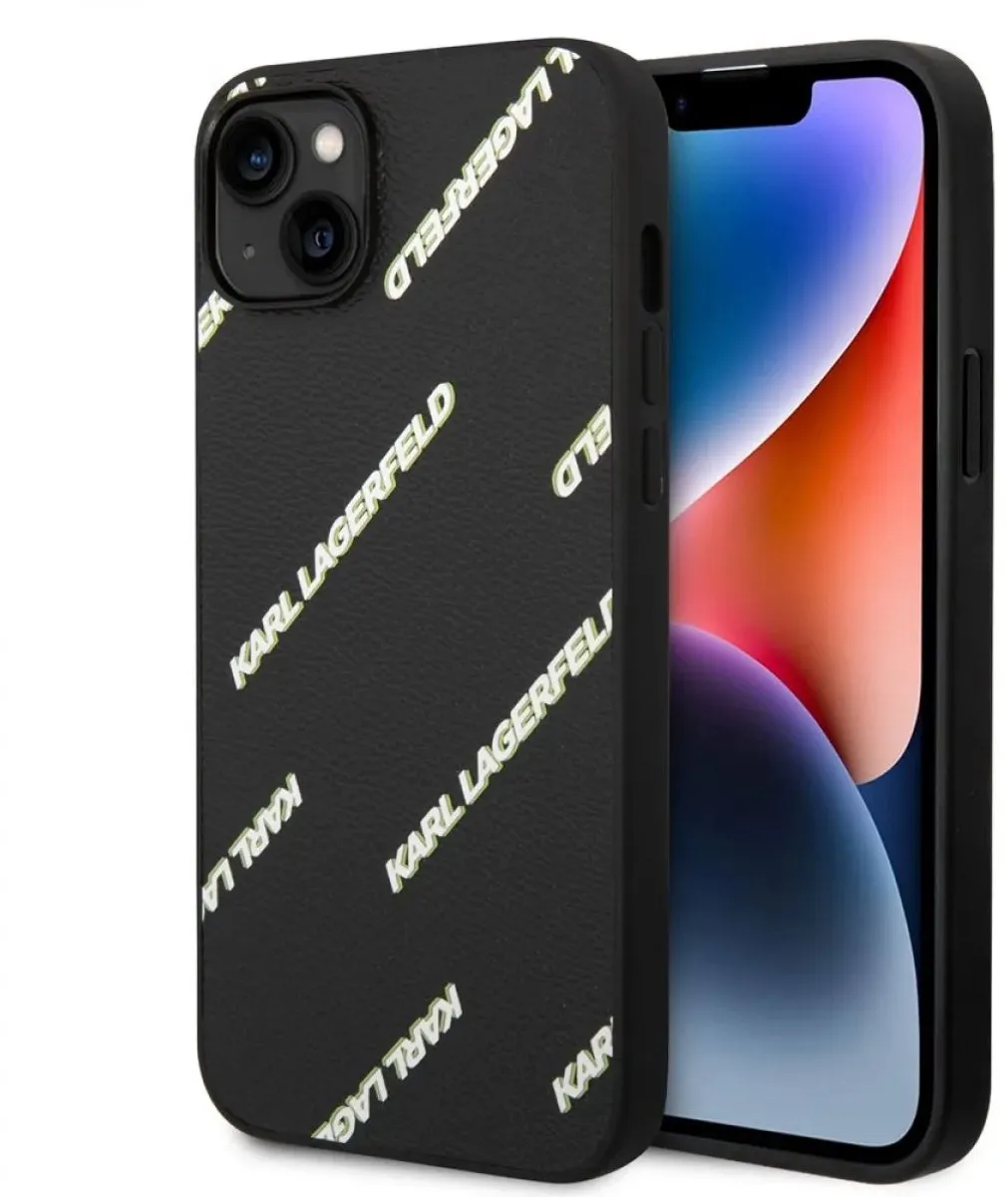 Karl Lagerfeld Back Cover iPhone 14/15 Plus - Zwart