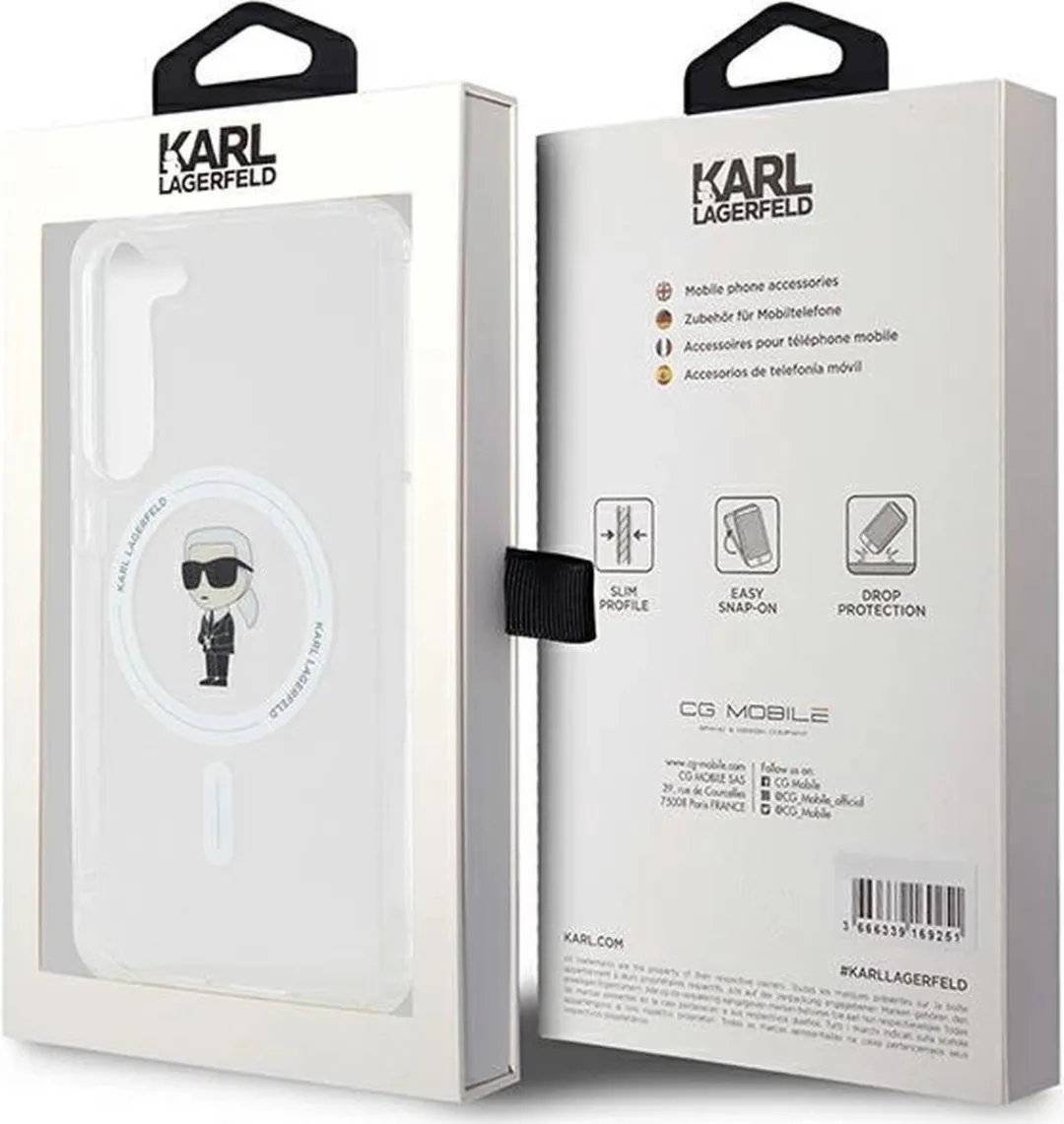 Karl Lagerfeld IML Ikonik MagSafe Hoesje - Samsung Galaxy S24+ - Transparant