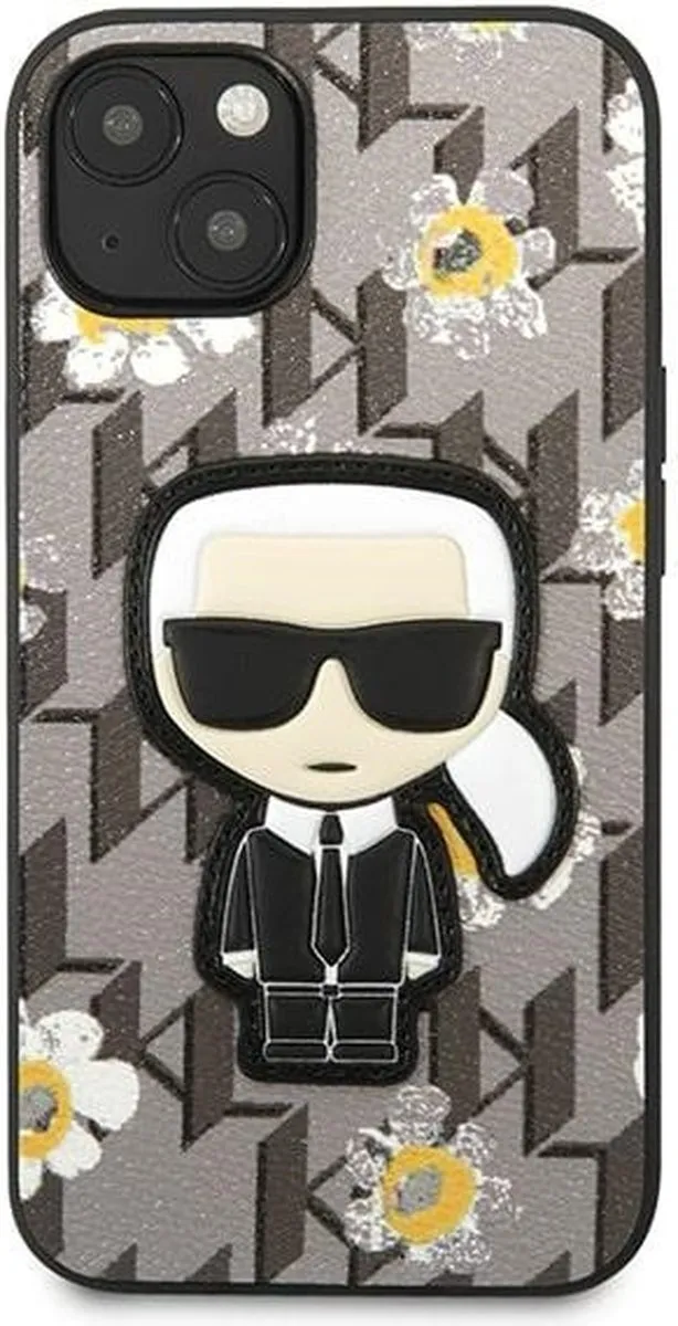 Karl Lagerfeld KLHCP13SPMNFIK1 iPhone Hoesje - Grijs