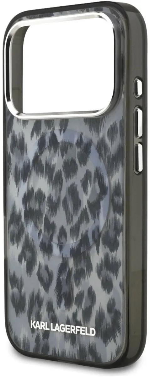 Karl Lagerfeld IML Leopard Magsafe Hoesje - iPhone 17 Pro - Zwart