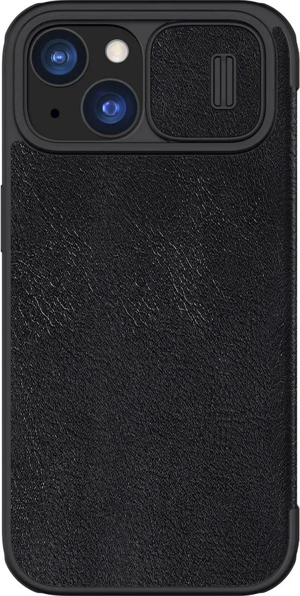 Nillkin Qin Pro Leather Hoesje iPhone 15 - Zwart