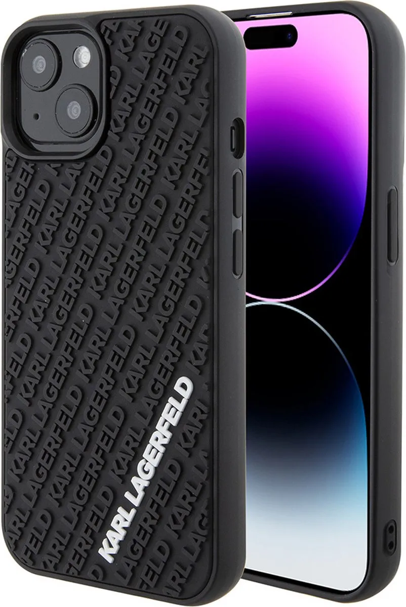 Karl Lagerfeld iPhone 15 Backcase - Effen Zwart - TPU